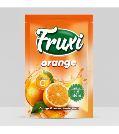 Fruxi Orange Flavoured Instant Powder Juice – 9g/10g Sachets 
