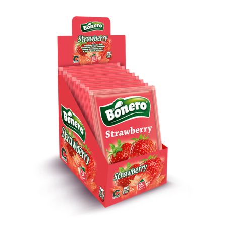 Bonero flavoured instant powder juice strawberry – 9gr/1.5L  sachets 