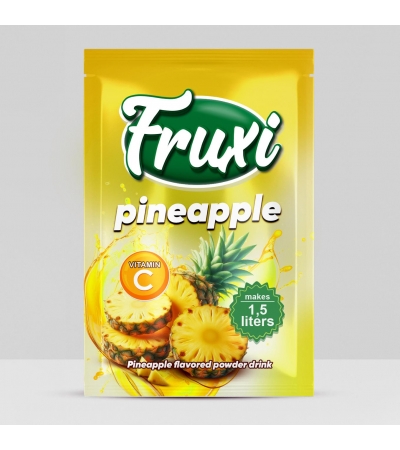 Fruxi flavoured instant powder drink ananas – 9gr/1.5L  sachets 