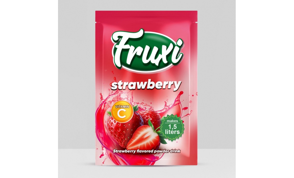 Fruxi flavoured instant powder drink strawberry – 9gr/1.5L  sachets 