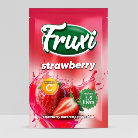 Fruxi flavoured instant powder drink strawberry – 9gr/1.5L  sachets 