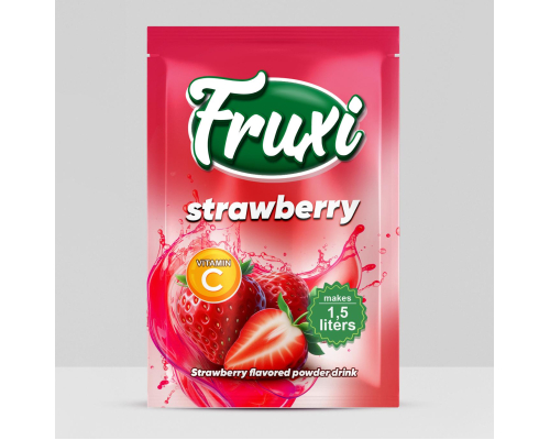 Colorful Shelves, Strong Margins: Fruxi Strawberry Instant Powdered Juice for Modern Trade