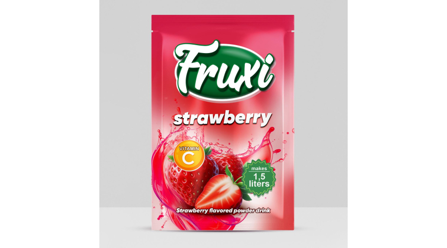 Colorful Shelves, Strong Margins: Fruxi Strawberry Instant Powdered Juice for Modern Trade