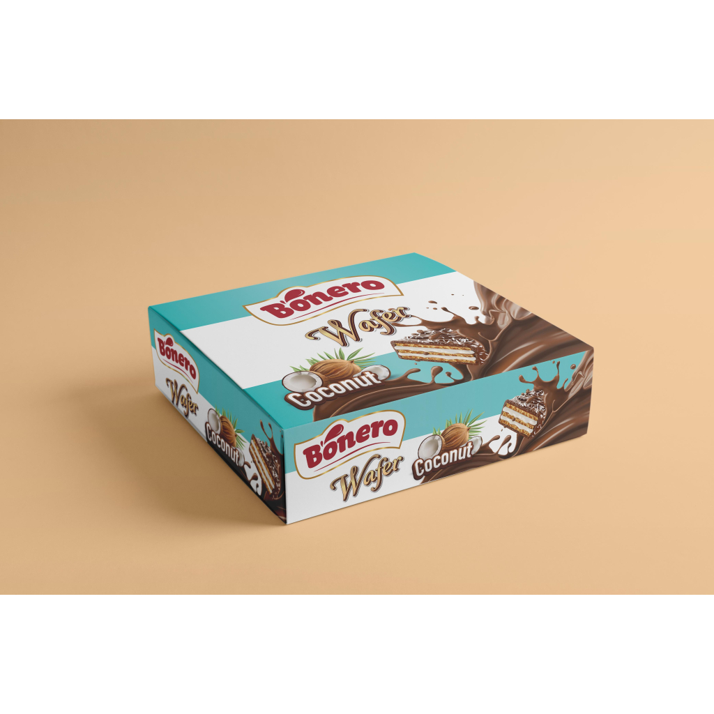Bonero chocolate coated 40g wafer coconut