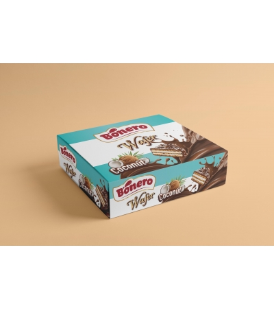 Bonero chocolate coated 40g wafer coconut
