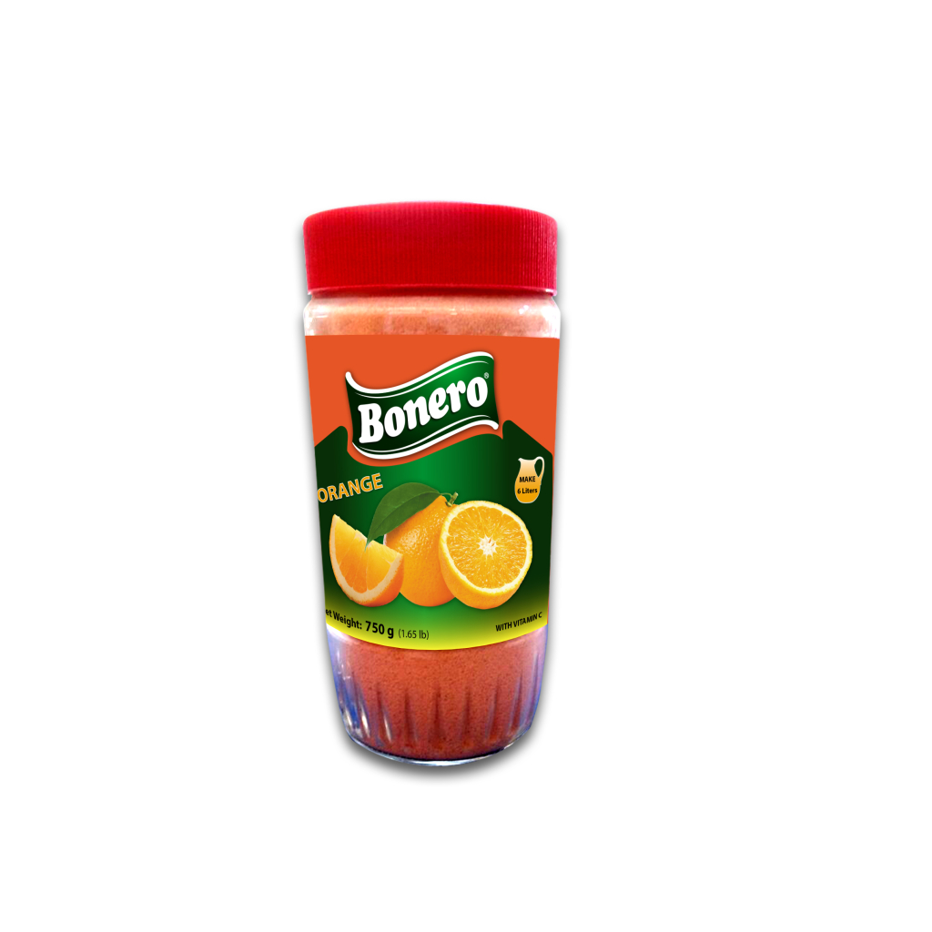 Bonero instant powder juice orange 750g/6L