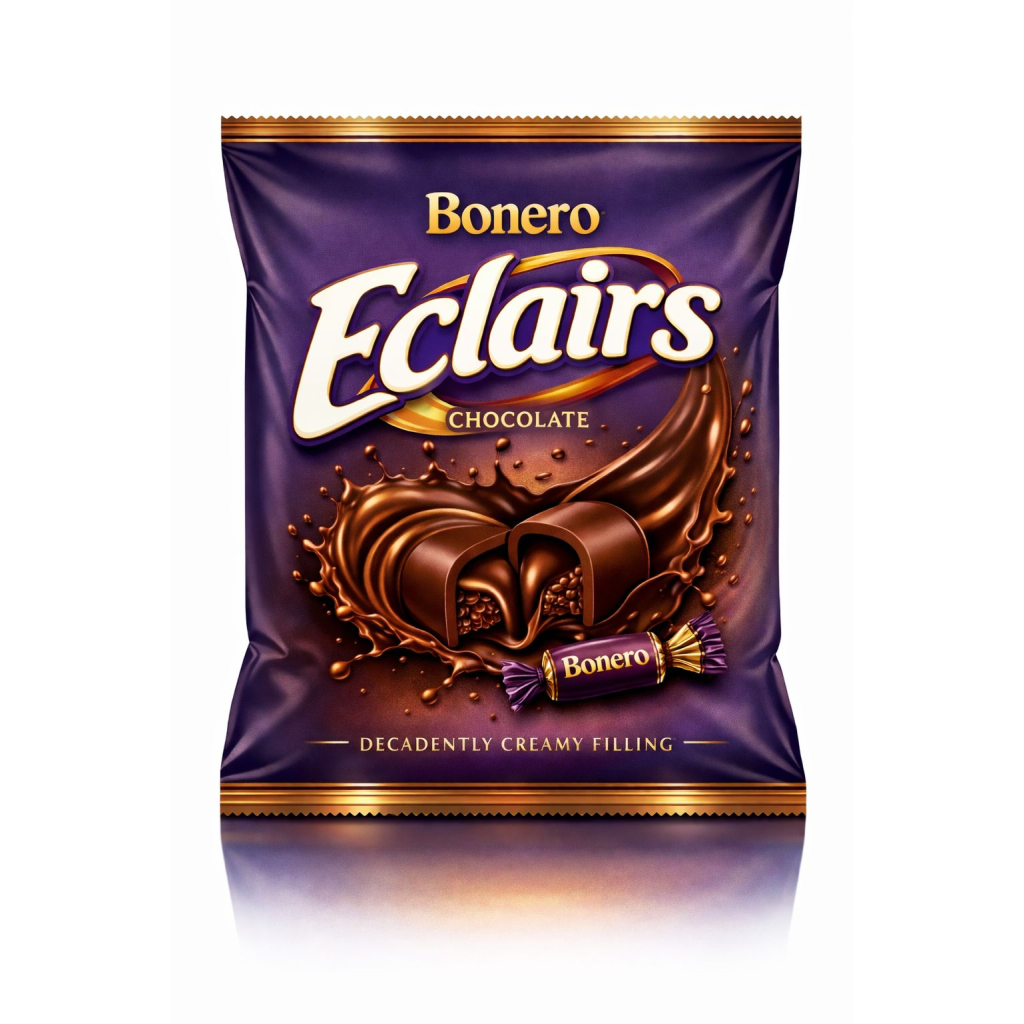 BONERO Éclairs Chocolate – Decadently Creamy Filling