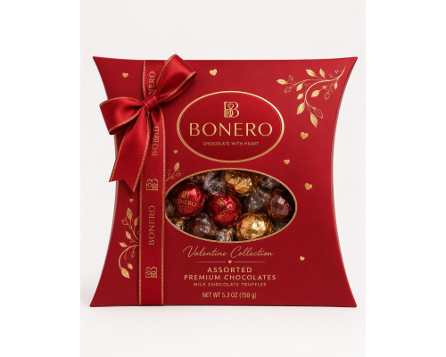 BONERO Valentine Collection Assorted Premium Chocolate Truffles 