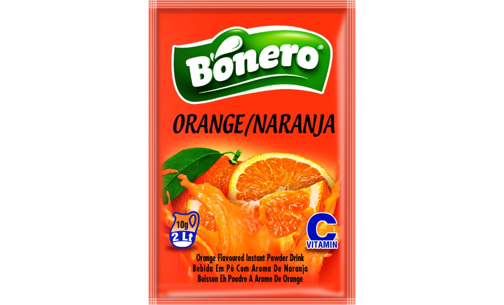 Bonero Orange Flavoured Juice Powder – 9g / 10g Sachets 