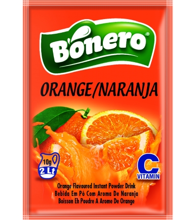Bonero Orange Flavoured Juice Powder – 9g / 10g Sachets 