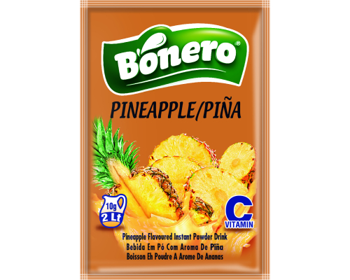Double-Purpose SKUs: Bonero Pineapple Instant Drinks (10g/2L) for Retail and Foodservice Channels