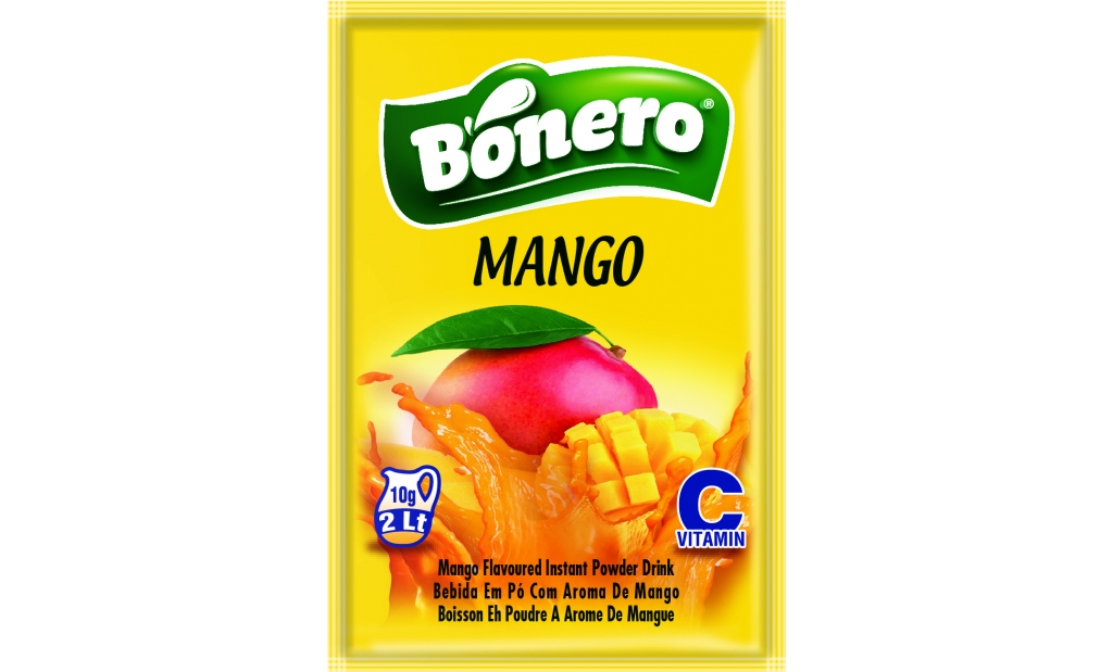 Bonero flavoured instant powder drink mango– 10gr/2L  sachets 