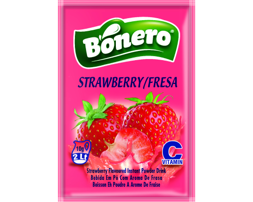 Family Size Value: Bonero Strawberry Instant Powder Drink (10g/2L) for Big-Household Markets