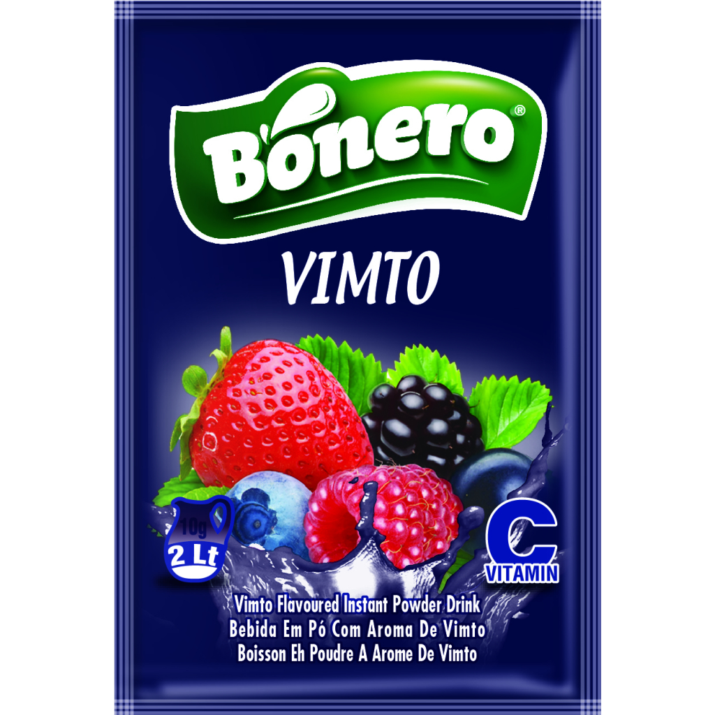 Bonero flavoured instant powder drink vimto– 10gr/2L  sachets 