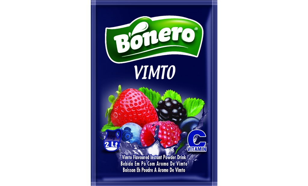 Bonero flavoured instant powder drink vimto– 10gr/2L  sachets 
