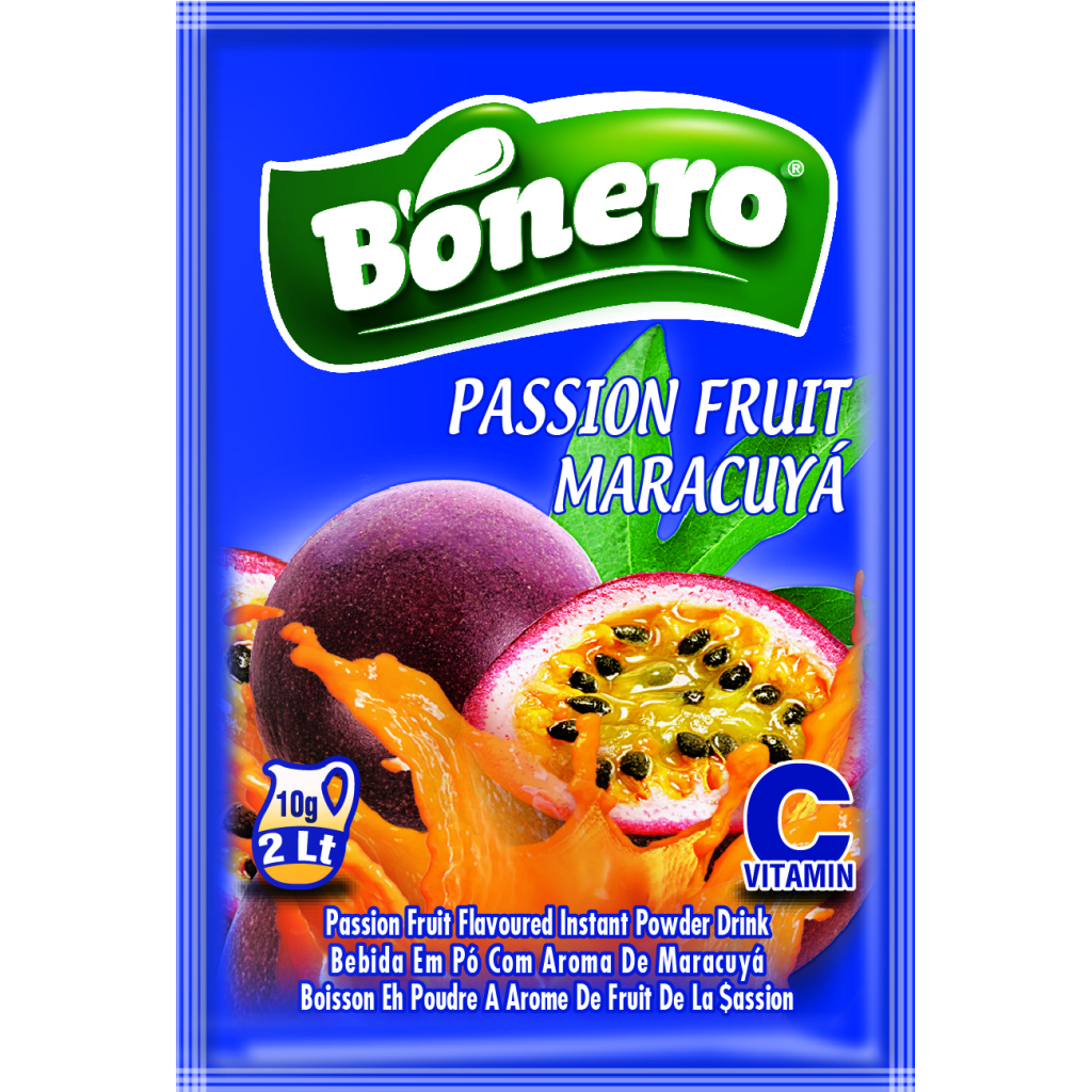 Bonero flavoured instant powder drink passion fuit -10gr/2L  sachets 