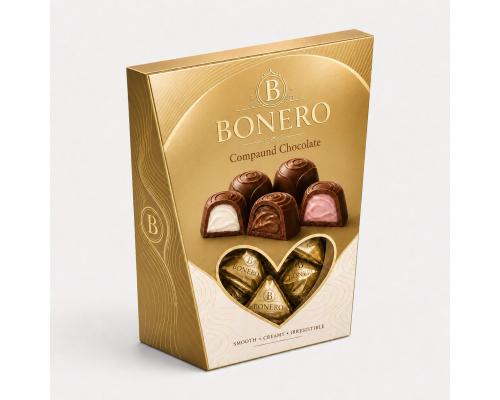 Bonero Golden Heart Window Box 250grx10