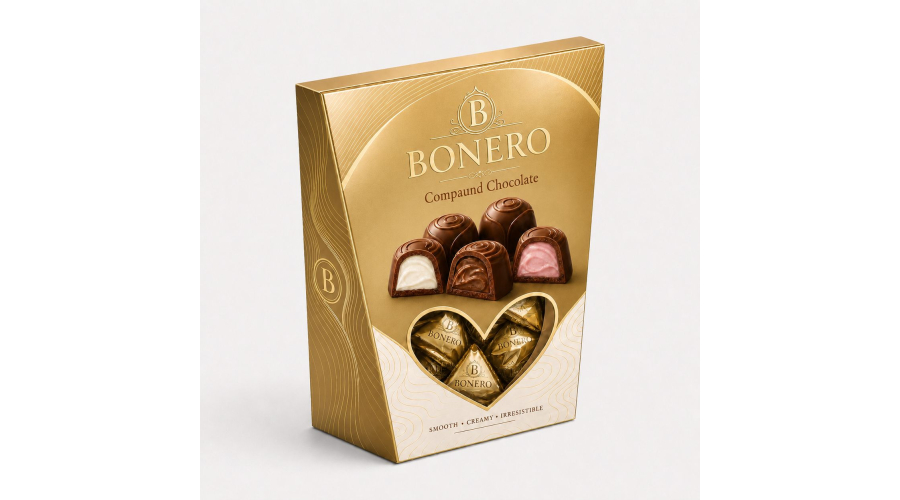 Bonero Golden Heart Window Box 250grx10