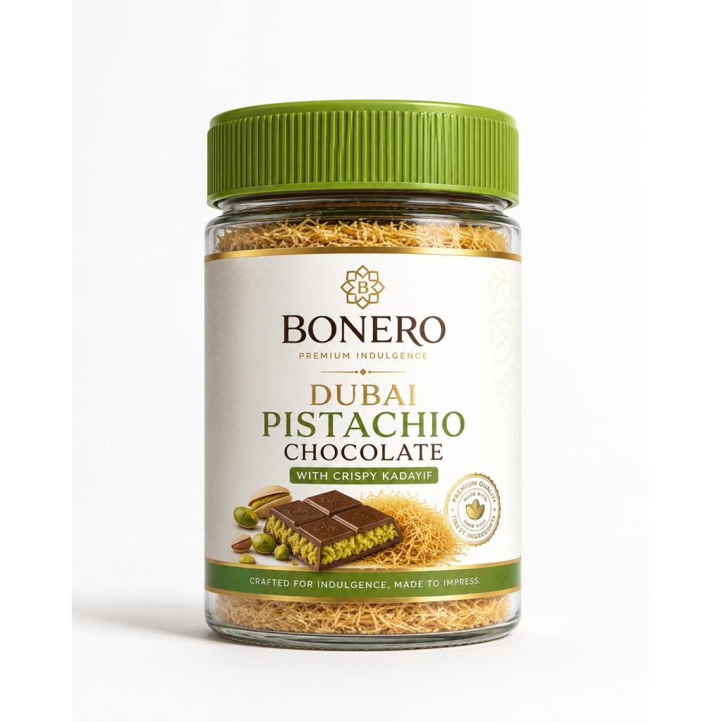 Bonero Pistachio Cream Chocolate with Crispy Kunefe
