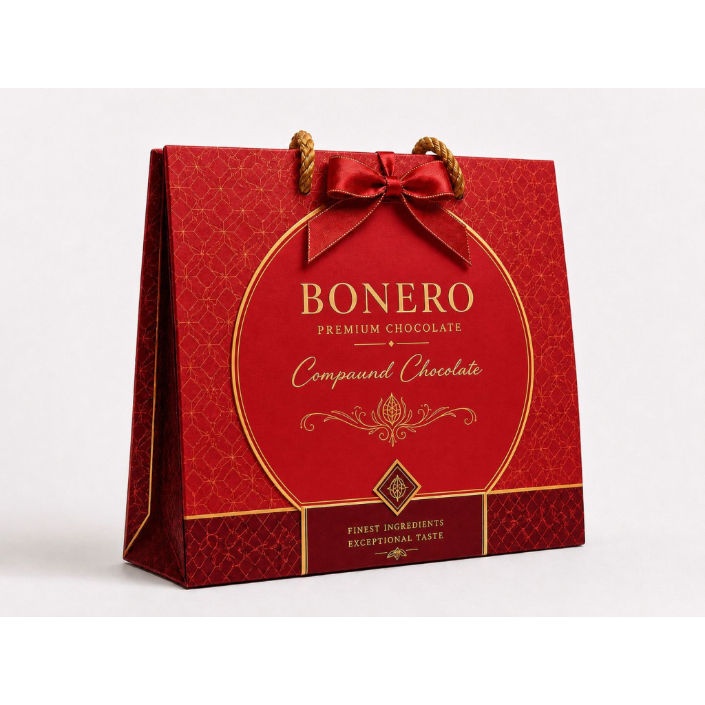 Bonero Red Gift Bag Box 400gx10