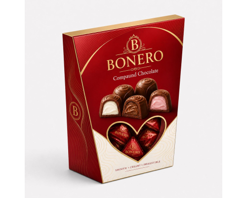 Bonero Red Heart Window Box 250grx10