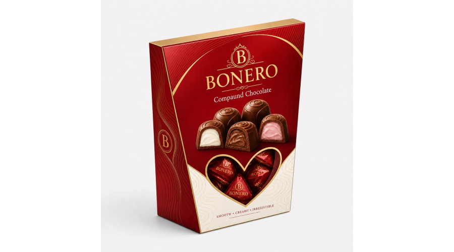 Bonero Red Heart Window Box 250grx10