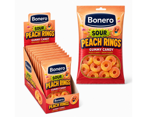 Sour Peach Rings Gummy Manufacturer from Turkey