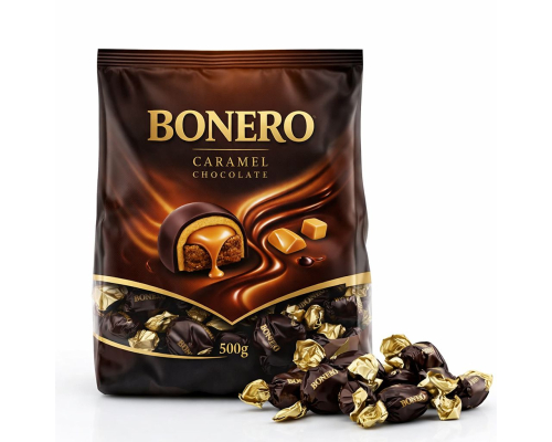 Bonero chocolate filled caramel double twist