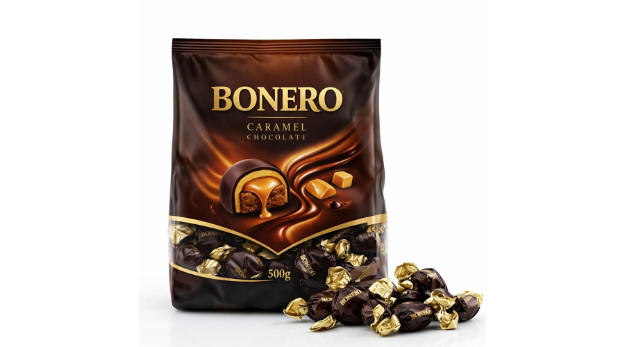 Bonero chocolate filled caramel double twist