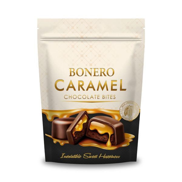 Bonero Chocolate Coated Caramel Doypack 