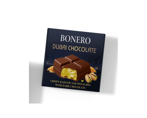 Dubai Premium Chocolate Experience :Crispy Kadayif , Pistachio with Dark Chocolate