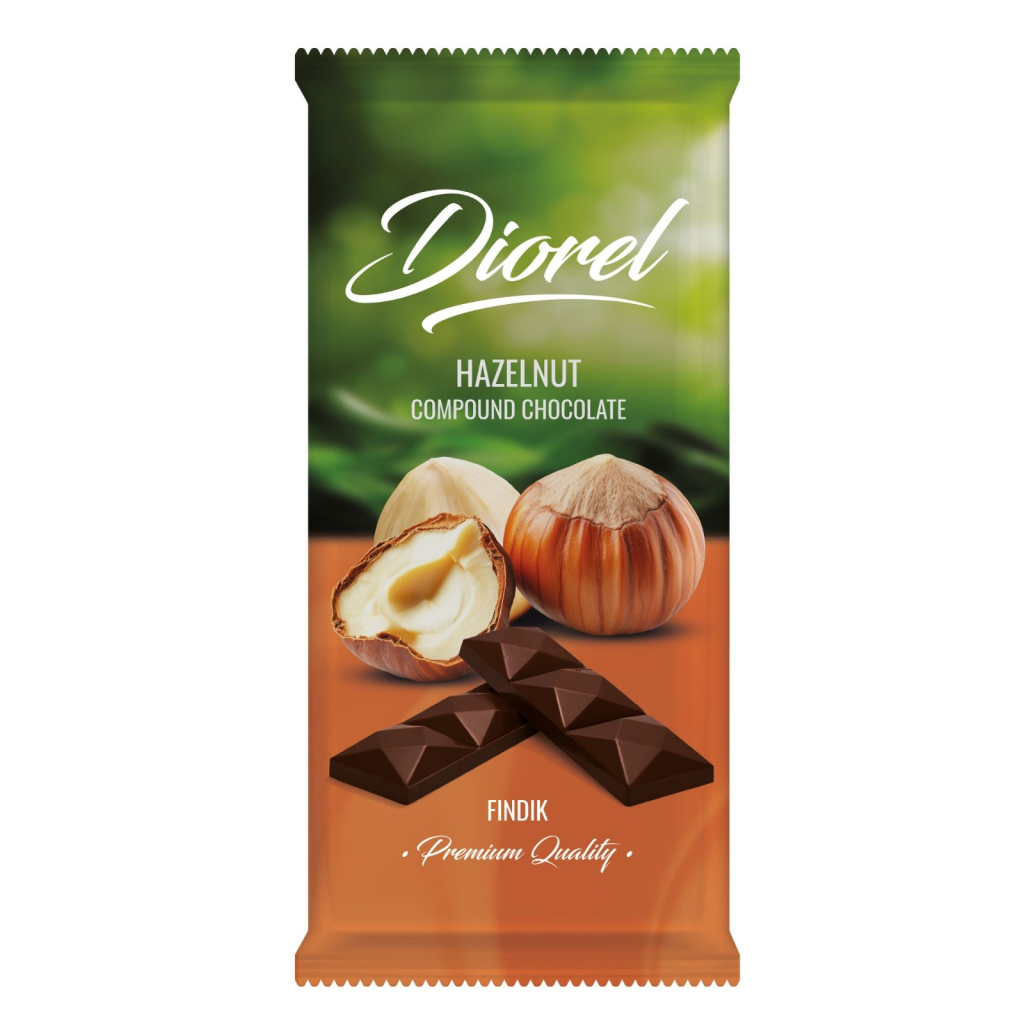 Diorel Hazelnut Compound Chocolate Tablet 80g
