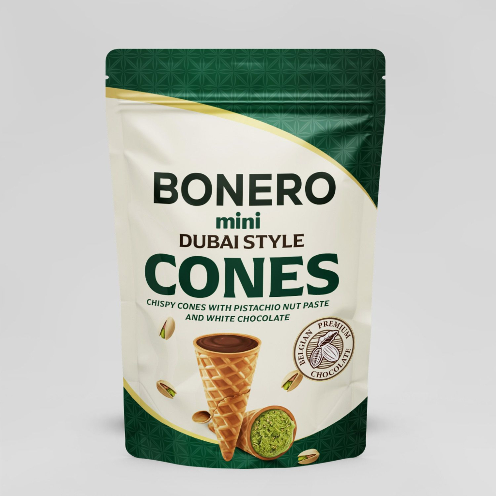 BONERO Dubai Style Waffle Cone Chocolate