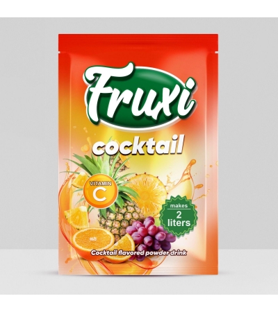 Fruxi flavoured instant powder drink cocktail – 9gr/1.5L  sachets 
