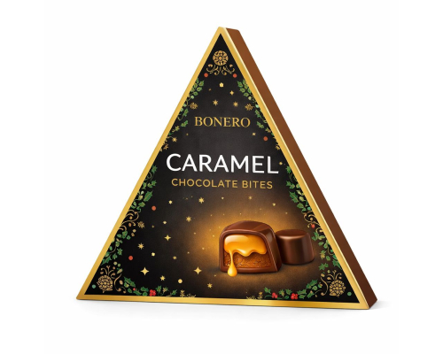 Bonero Dubai bite-sized chocolates, triangular box