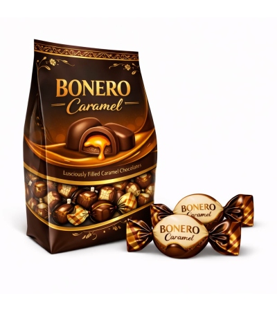 Bonero chocolate  filled caramel double twist