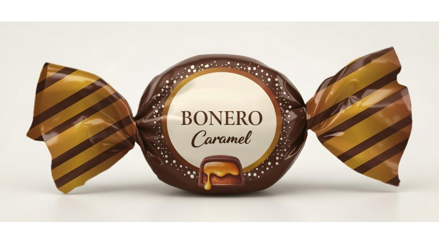 Bonero chocolate filled caramel double twist