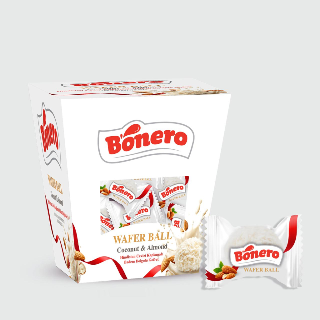 Bonero coconut wafer ball with almond 150g box