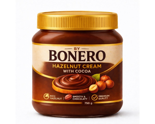 Bonero, Hazelnut Cream with Cocoa 750 g