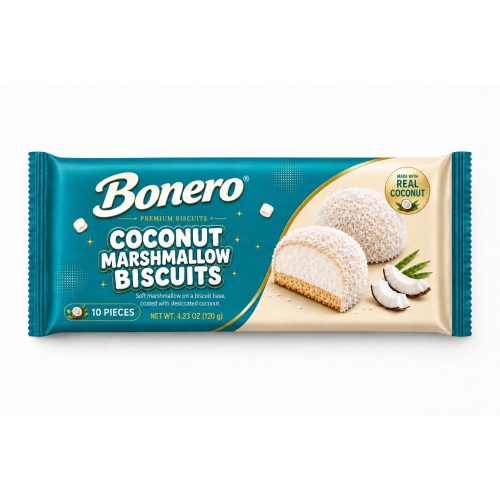 Bonero Coconut Marshmallow Biscuits – 120 g, 10 Pieces