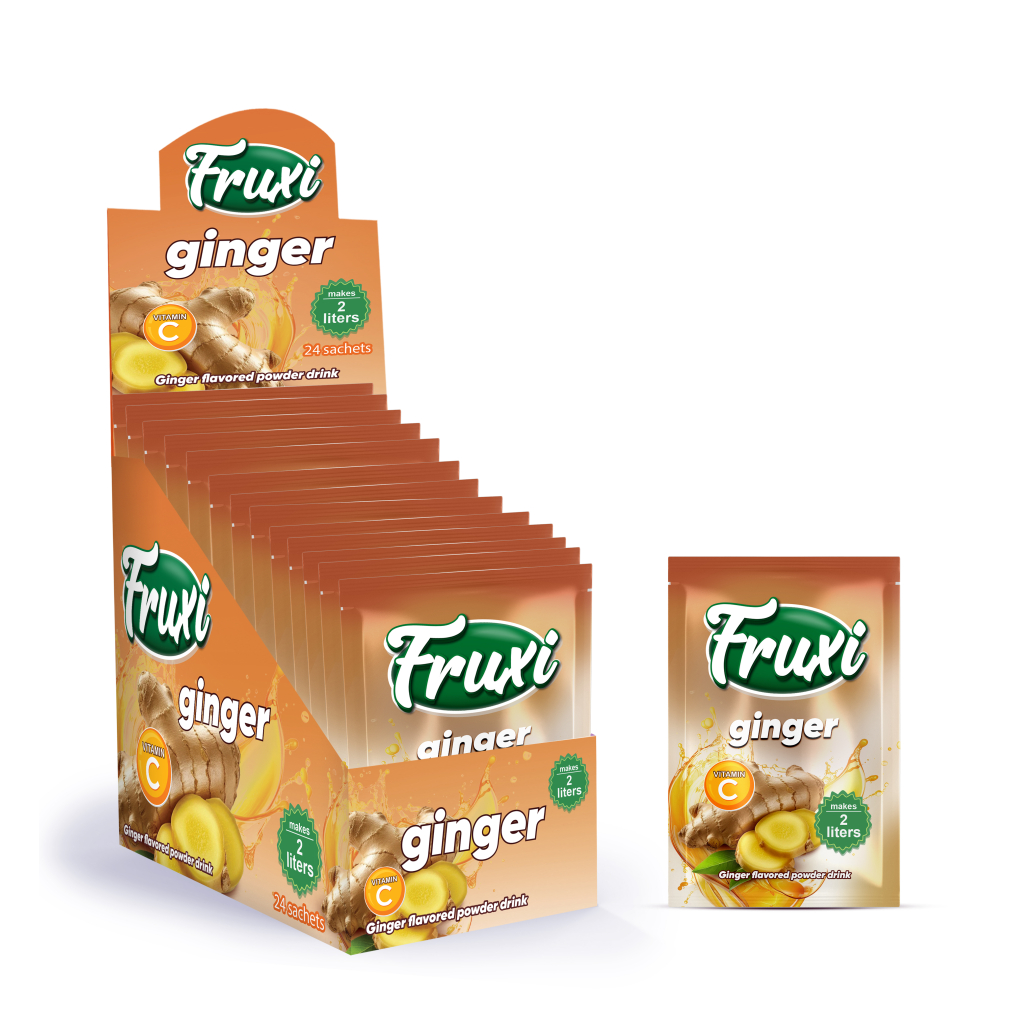 Fruxi instant juice powder drink ginger – 9g / 10g sachets 