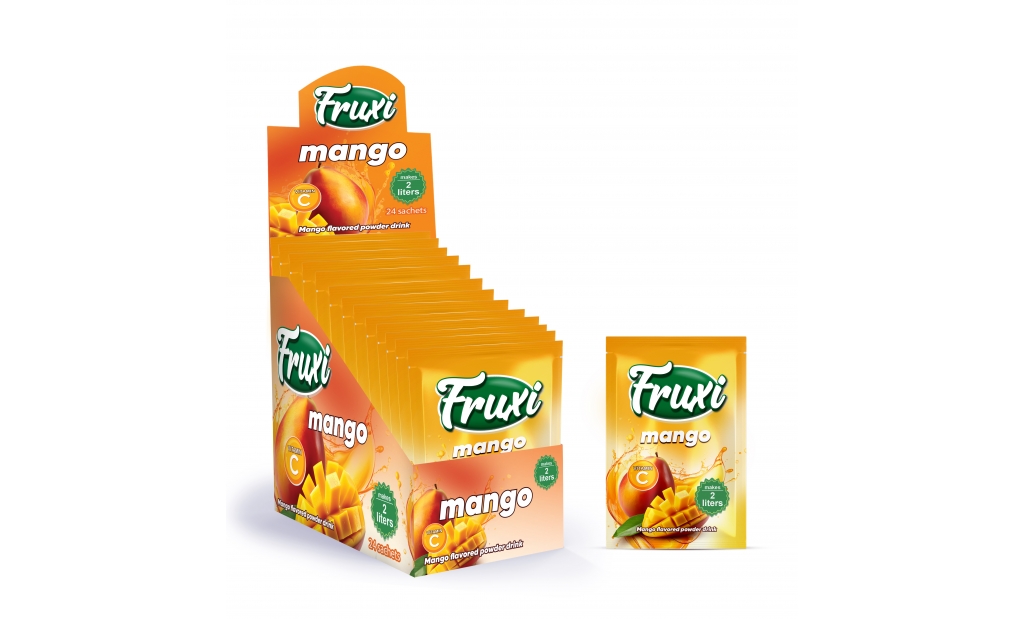 Fruxi instant juice powder drink mango flavour  – 9g / 10g sachets – Turkish Supplier for Export & Wholesale