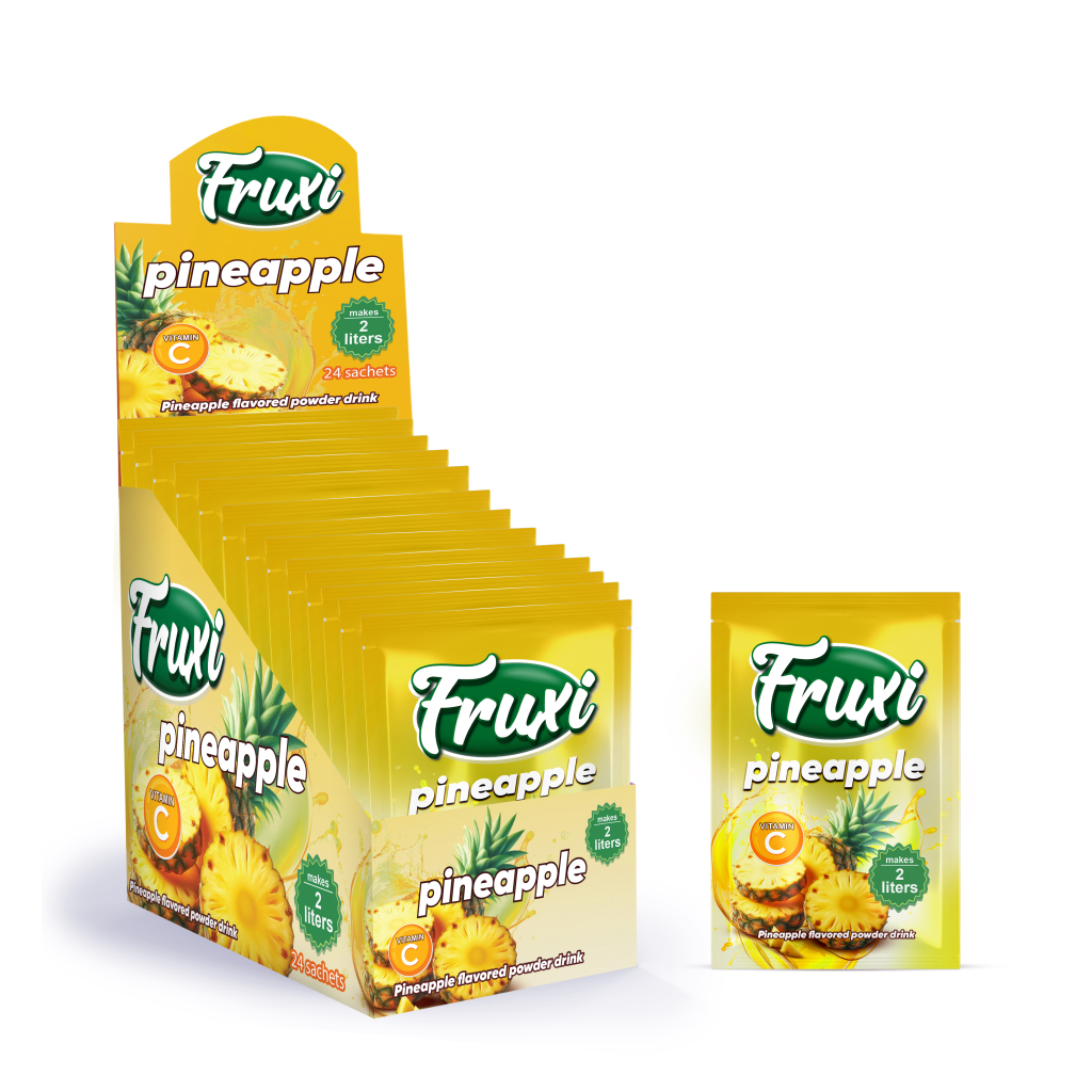 Fruxi instant powdered drink pineapple flavoured 10gr sachets 
