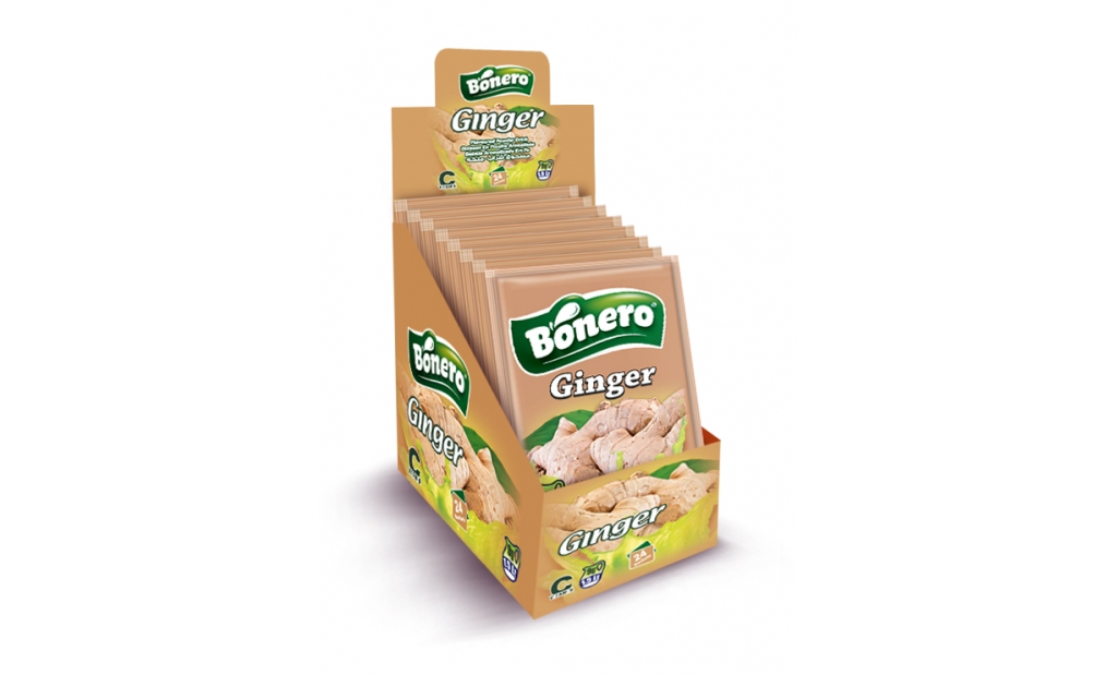 Bonero flavoured instant powder drink Ginger – 9gr/1.5L sachets