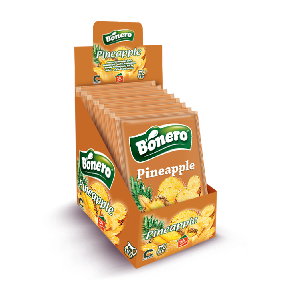Bonero flavoured Instantpowder drink pineapple– 9gr/1.5L  sachets 