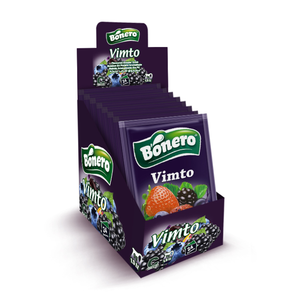 Bonero flavoured instant powder drink vimto – 9gr/1.5L  sachets 