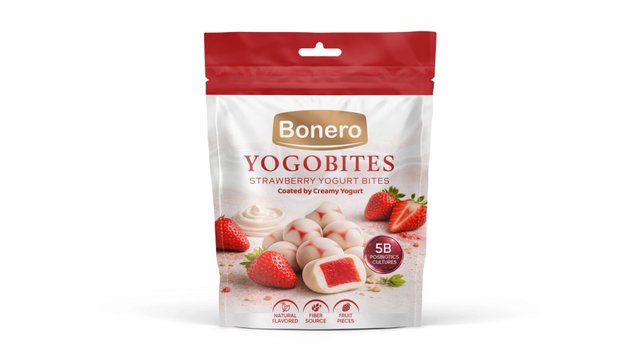 BONERO YOGOBITES  STRAWBERRY yogurt bites coted by creamy yogurt